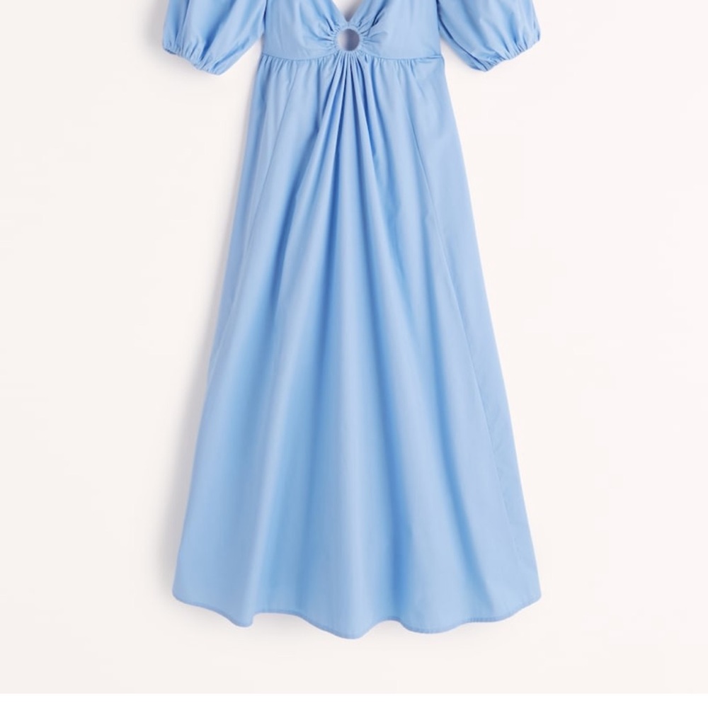 A&F O-Ring Puff Sleeve Midi Dress